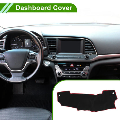 Dashboard Cover for Nissan Micra March K13 (2011-2016) Black Red 1 Pcs