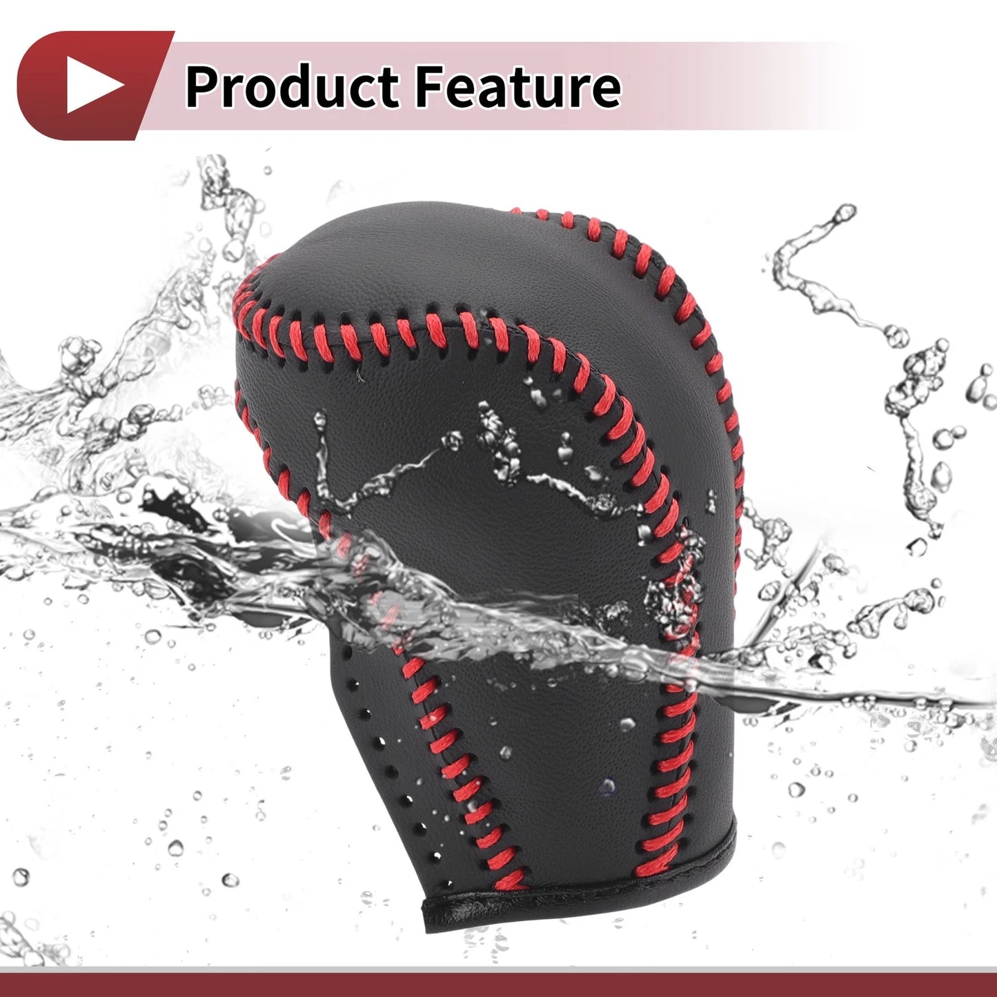 Car Gear Shift Knob Cover for Mazda CX-5 (2013-2014) Black Red