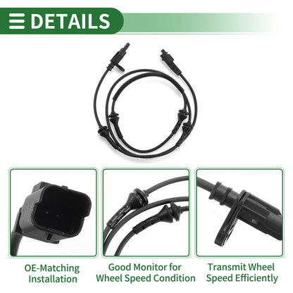 ABS Wheel Speed Sensor for PEUGEOT 407 (2004-2010)