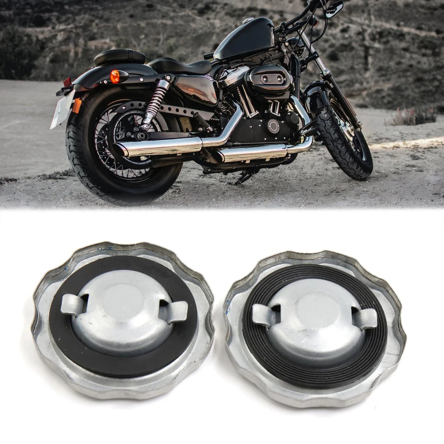 Gas Cap Cover 2 x for Motorcycle