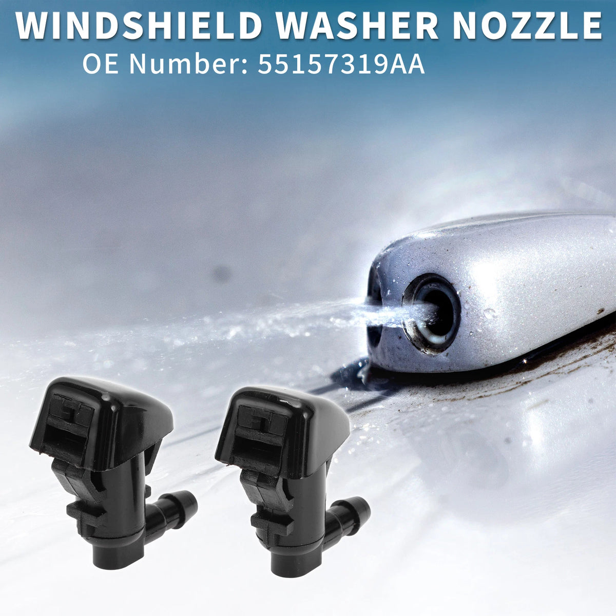 Set Front Windshield Washer Nozzles for Jeep Grand Cherokee WK2 (2011 - 2023)