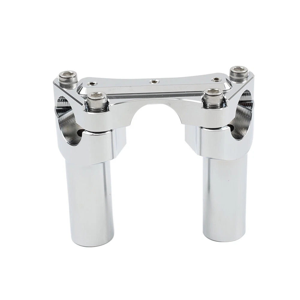 Chrome 3.5" Handlebar Riser & Top Clamp for Harley Dyna, Road Glide (2006-2023)