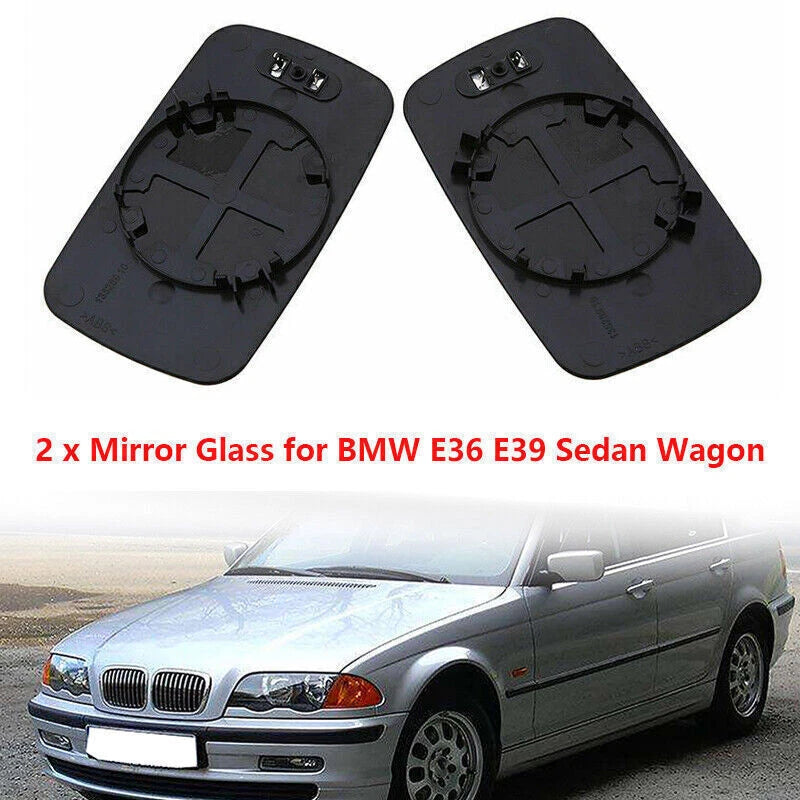 2 x Heated Wing Mirror Glass for BMW E46 Sedan & Wagon (1998-2006)