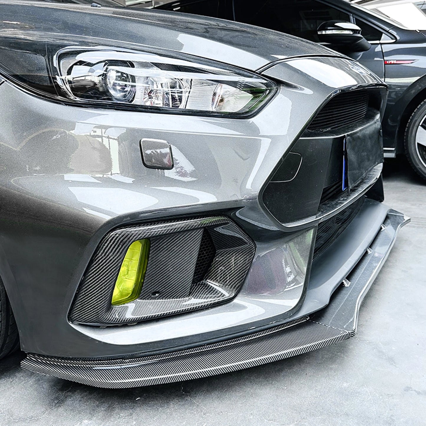 3pcs Front Bumper Spoiler Lip for Ford Focus RS (2015-2018)