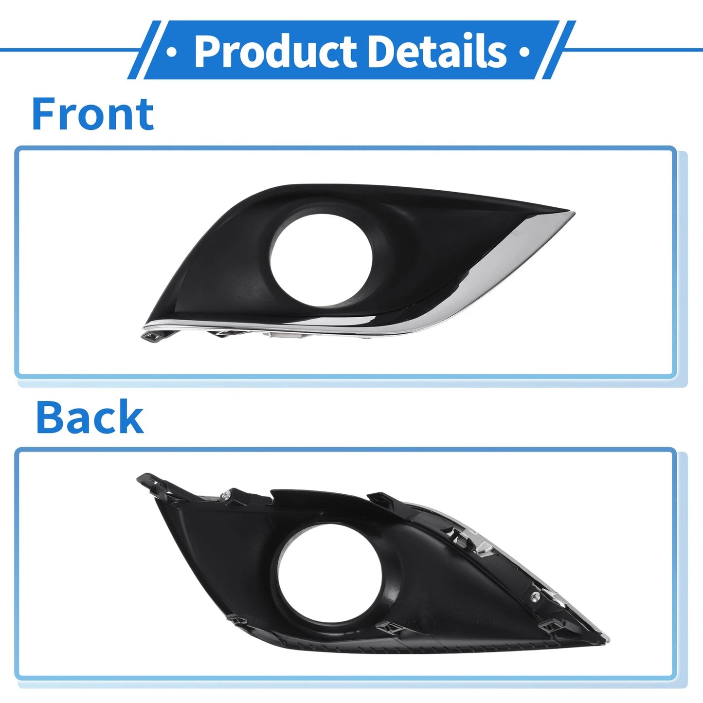 Front Right Fog Light Grill for Nissan Versa (2015-2018)