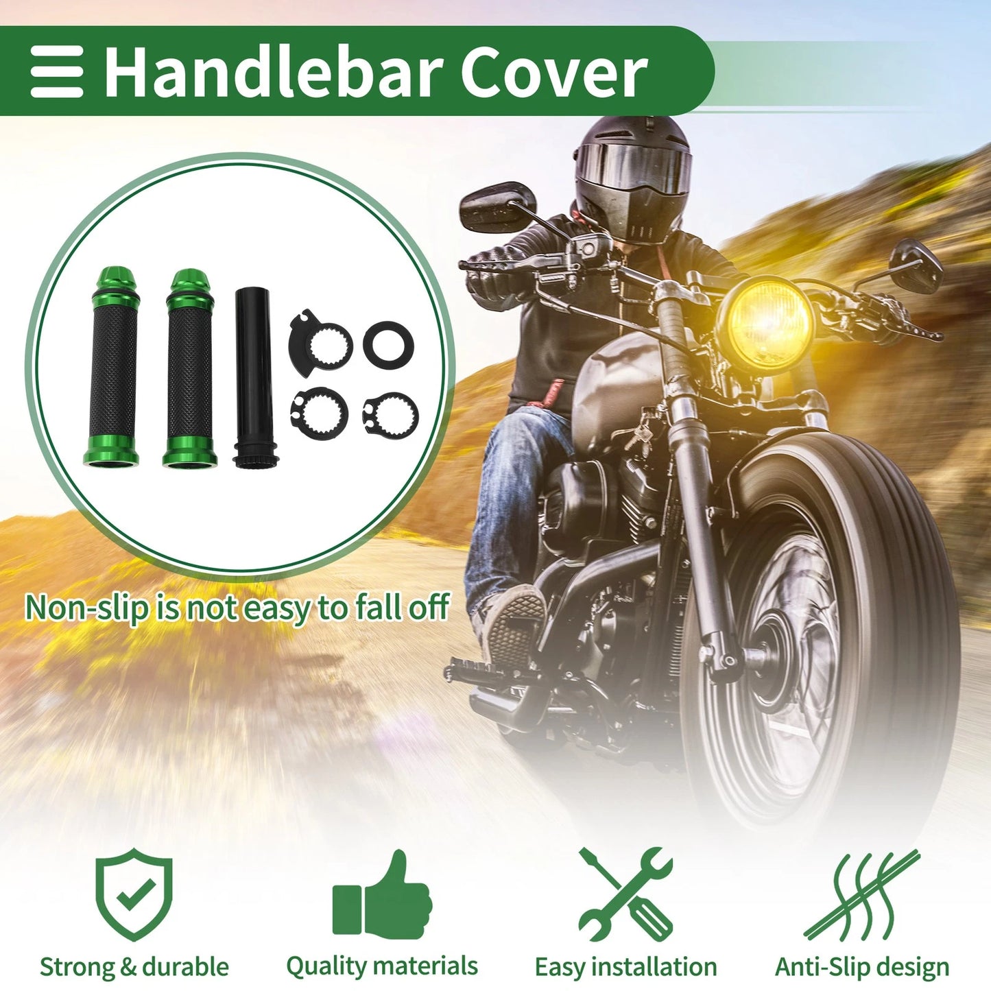7/8" 22mm Motorcycle Hand Grips Cover Kit for Make Model