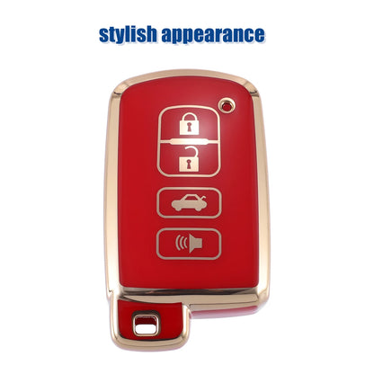 TPU Car Remote Key Fob Cover for Toyota Avalon, Camry (2013-2023) - Red