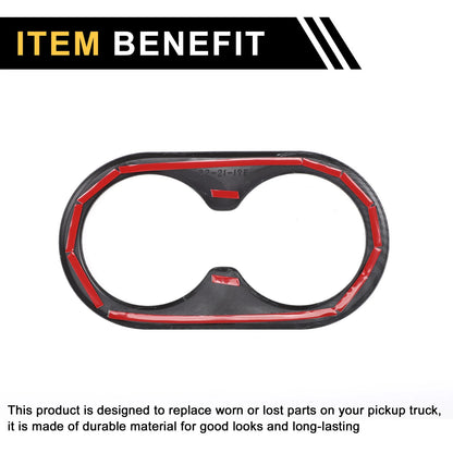 Carbon Fiber Pattern Car Cup Holder Trim for Ford F-150 (2021-2024)