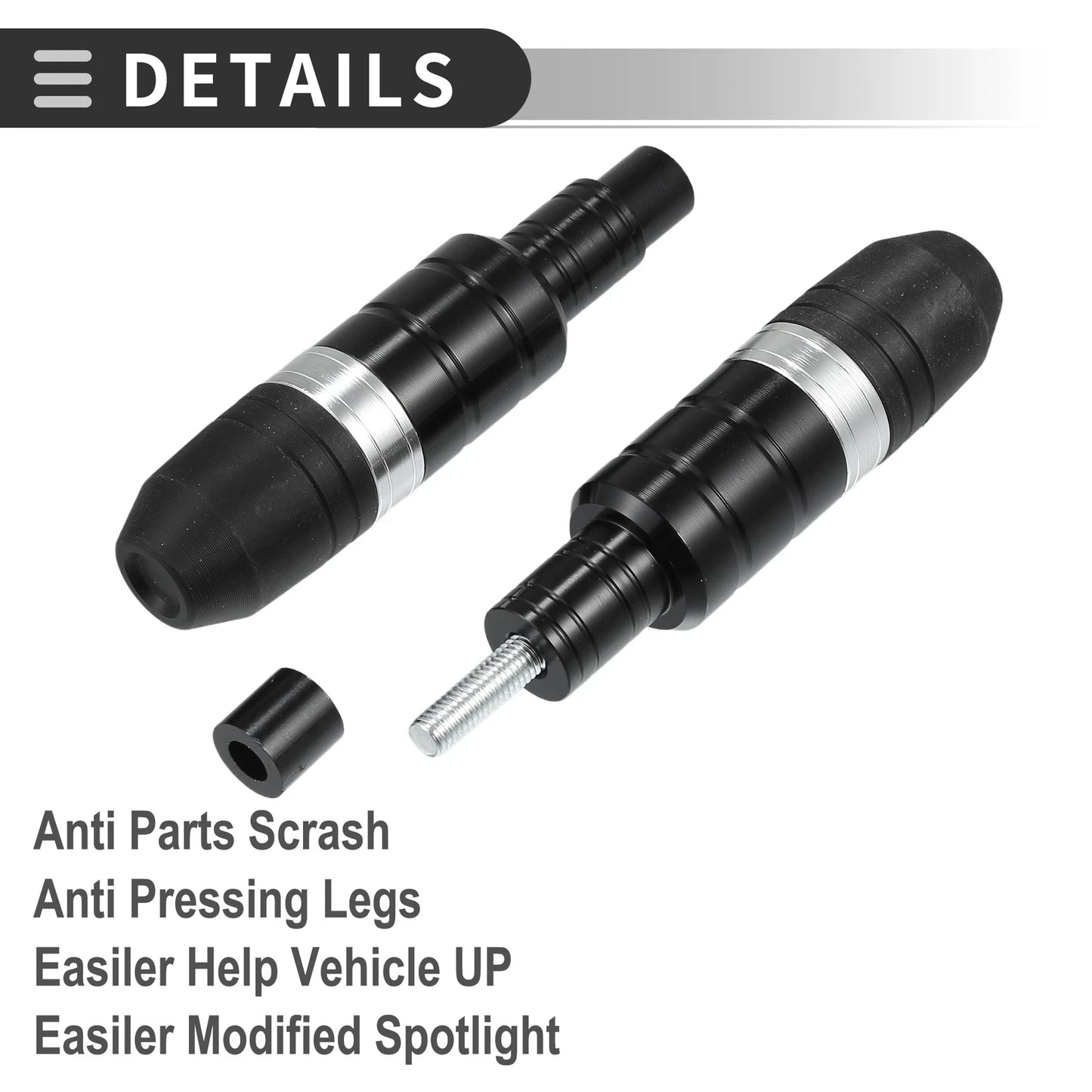 White  Motorcycle Frame Slider Exhaust Crash Fall Protector for Honda