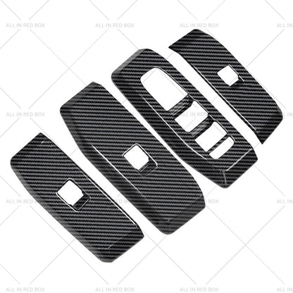 4Pcs Window Lift Panel Trim ABS Carbon Fiber for Toyota Prado LC250 (2024-2025)