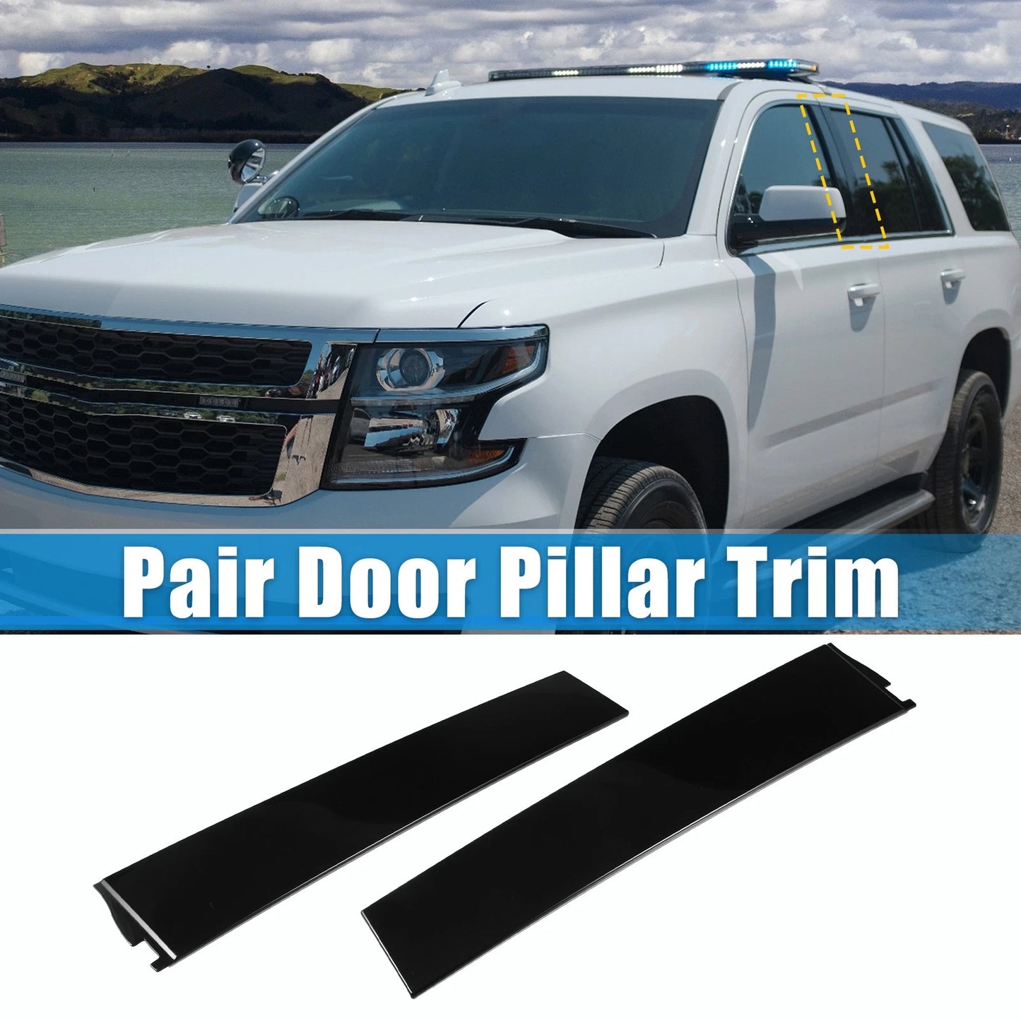 Door B Pillar Trim Panel Left & Right Windshield Outer for Cadillac Chevy
