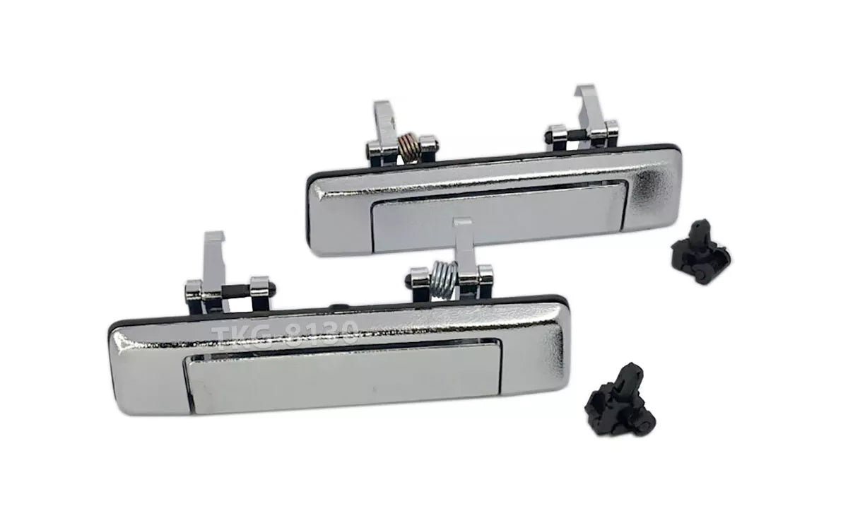 2 x Chrome Outside Door Handles for Mazda B2000 B2200 B2600 (1986-1995)