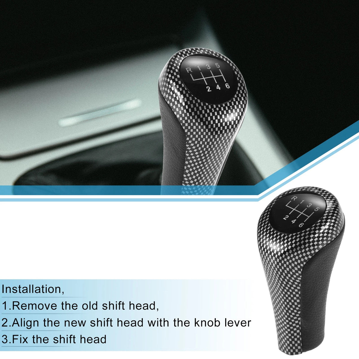 6 Speed Manual Gear Shift Knob for BMW 1 3 5 6 Series (2007-2013)