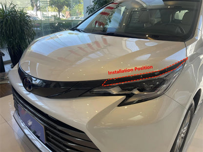 Carbon Fiber Big Front Lamp Eyebrow Cover Trim for Toyota Sienna (2021-2023)