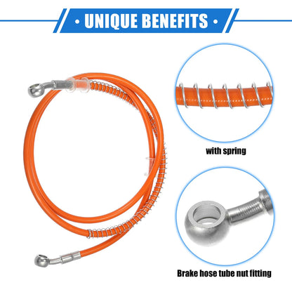 Hydraulic Brake Hose Line Pipeline 140cm 55.12" 10mm 0.39" for Motorcycle