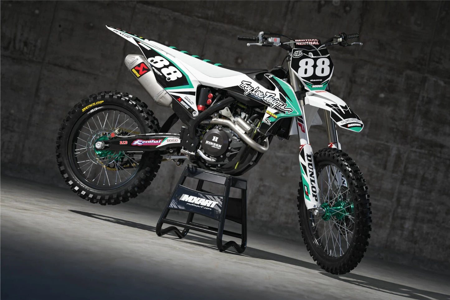 Custom Decals for KTM SXF 250 2007-2010 - BULLETT STYLE Full Sticker Kit