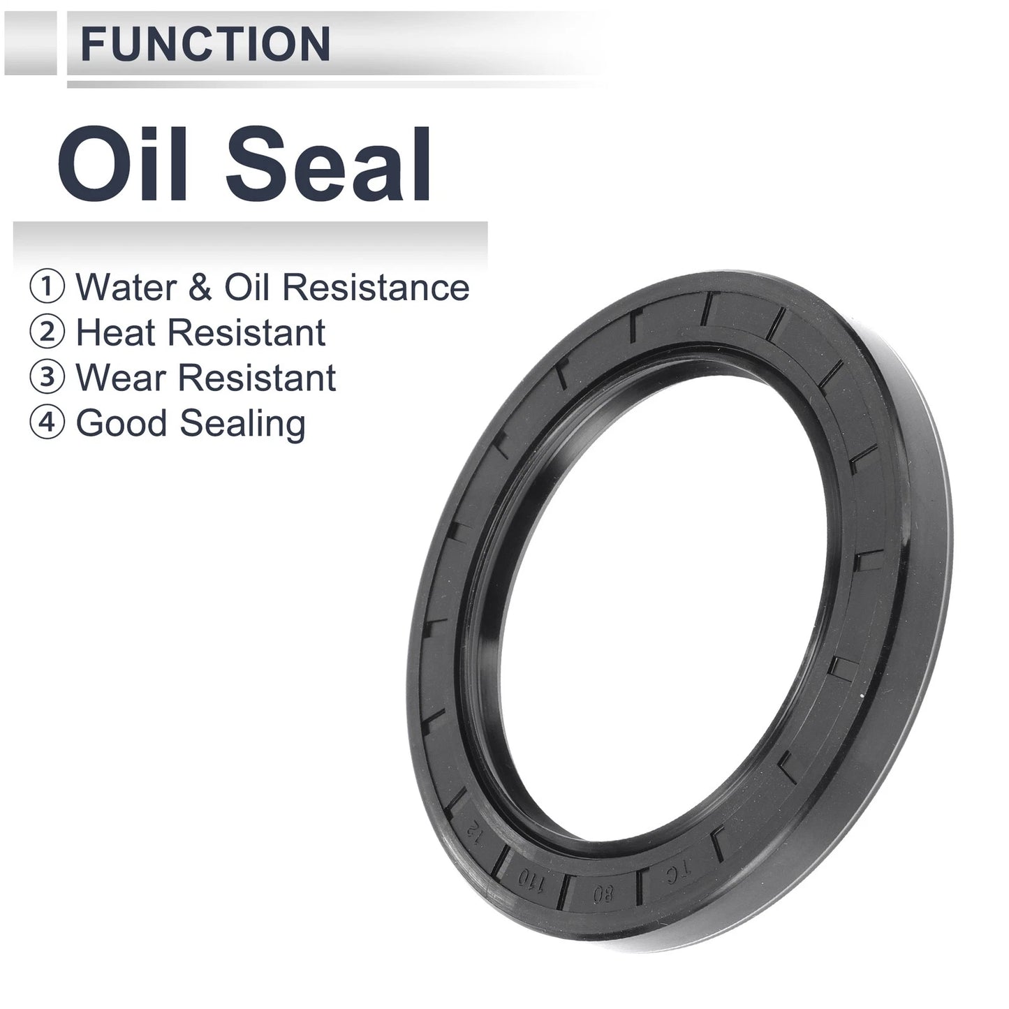 Oil Seal / 80x110x12mm / Seal Ring Rotary Shaft Seal Nitrile Rubber