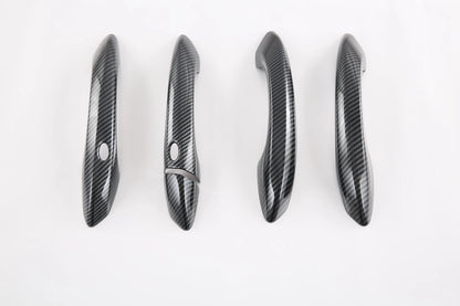 Carbon Fiber Door Handle Keyless Cover Trim for 2022 Hyundai Tucson 5 x pcs