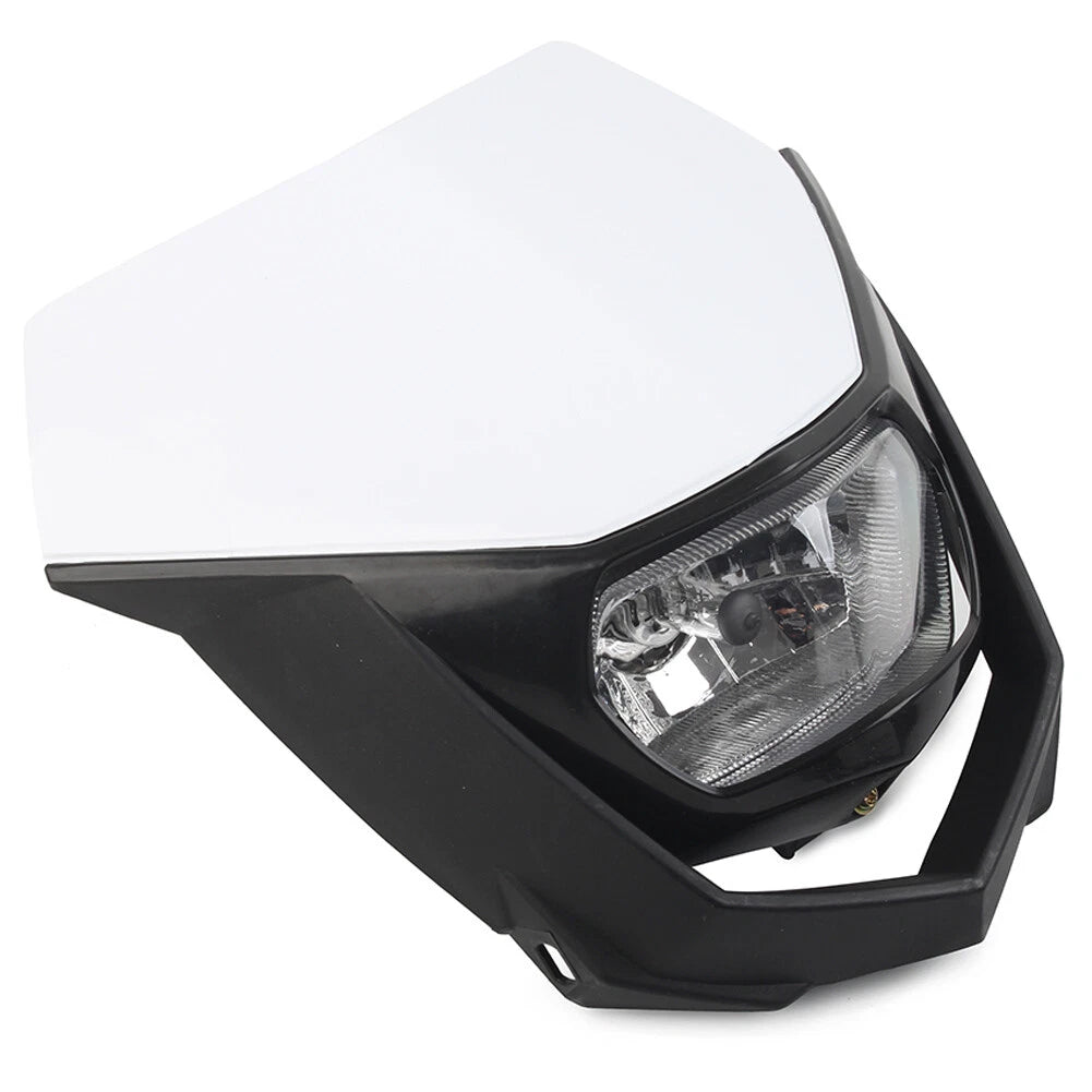 Universal Headlight Fairing for Supermoto Dirt Bike - White