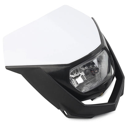 Universal Headlight Fairing for Supermoto Dirt Bike - White