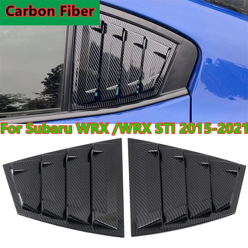 Carbon Fiber Rear Window Louver Cover for Subaru WRX STI (2015–2021)