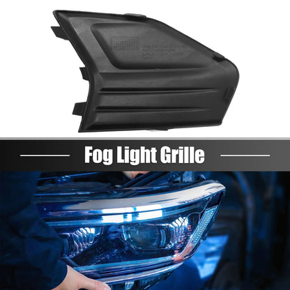 Front Left Fog Light Grille Cover for Ford Fusion (2019-2020) Gloss Black