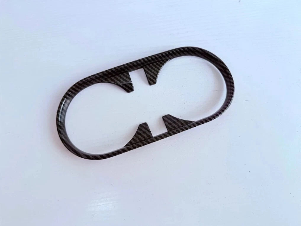 Fiber Look Front Water Cup Holder Frame Cover Trim for Chevrolet Colorado (2023-2025)