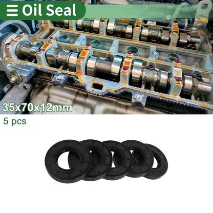 Oil Seal 35x70x12mm Rotary Shaft Seal NBR Black for Make Model