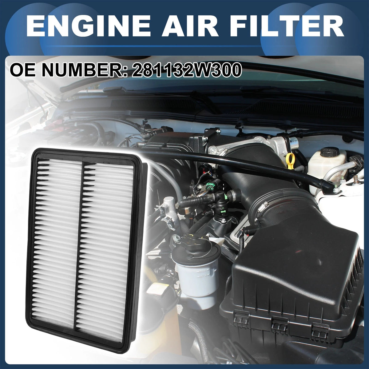 Car Engine Air Filter for Hyundai Santa Fe Sport (2013-2017) 1 x Pc