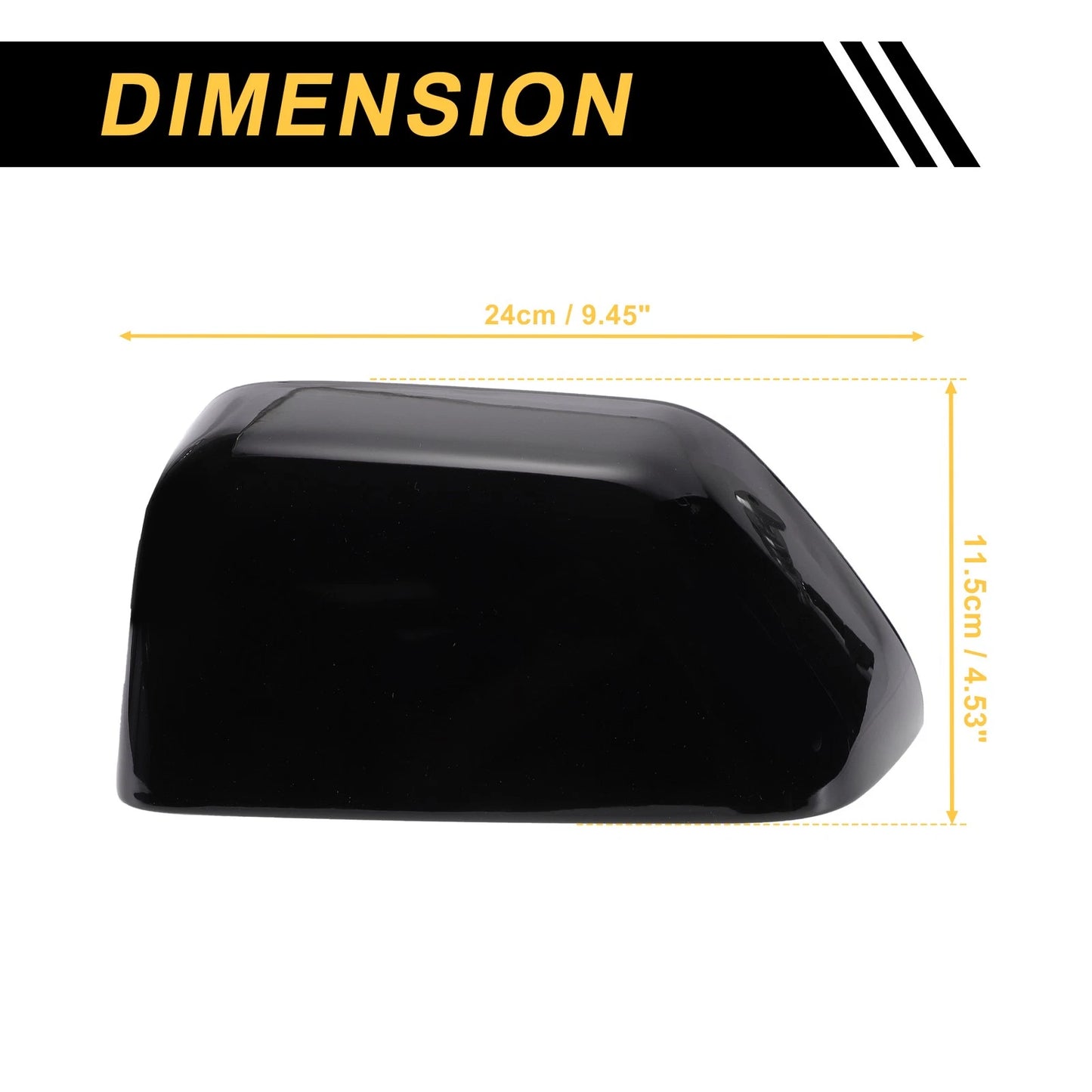 Left Side Mirror Cover Cap Gloss Black for Ford F-250 F-350 F-450 F-550 (2017-2023)