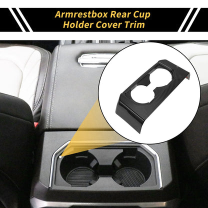 Armrest Rear Cup Holder Cover Trim for Ford F-150 (2015-2020)