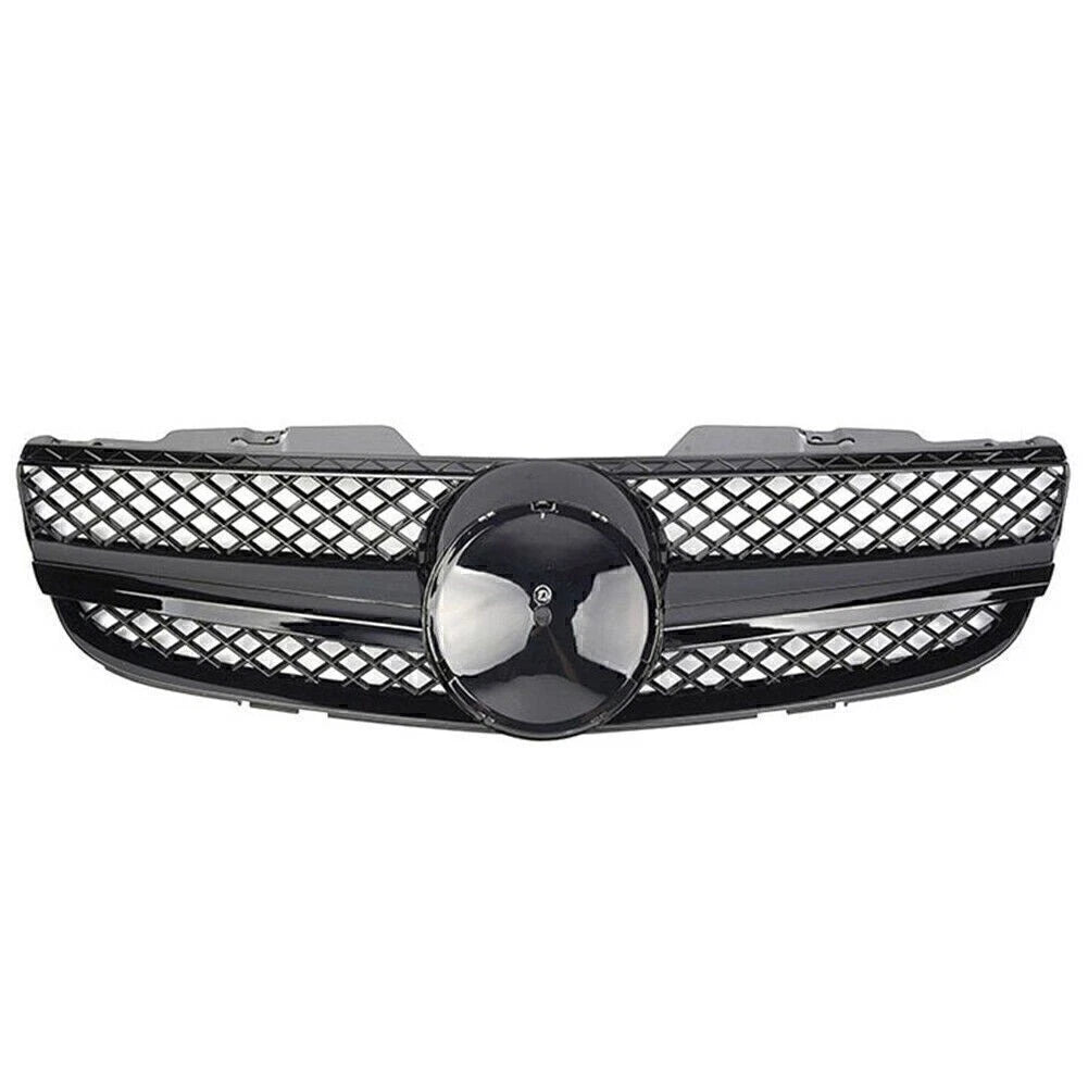Upper Bumper Mesh Grille for Mercedes Benz R230 SL500 SL600 (2007-2009) Black