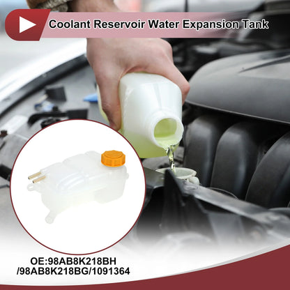 Coolant Expansion Overflow Tank w/ Cap for Ford Focus Mk1 (2000-2005)