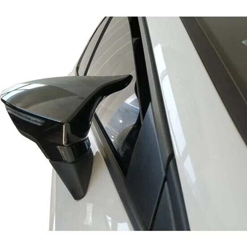 Glossy Black OX Horn Mirror Covers for Seat Leon Mk3 MK3.5 FR-Cupra 2013-2018