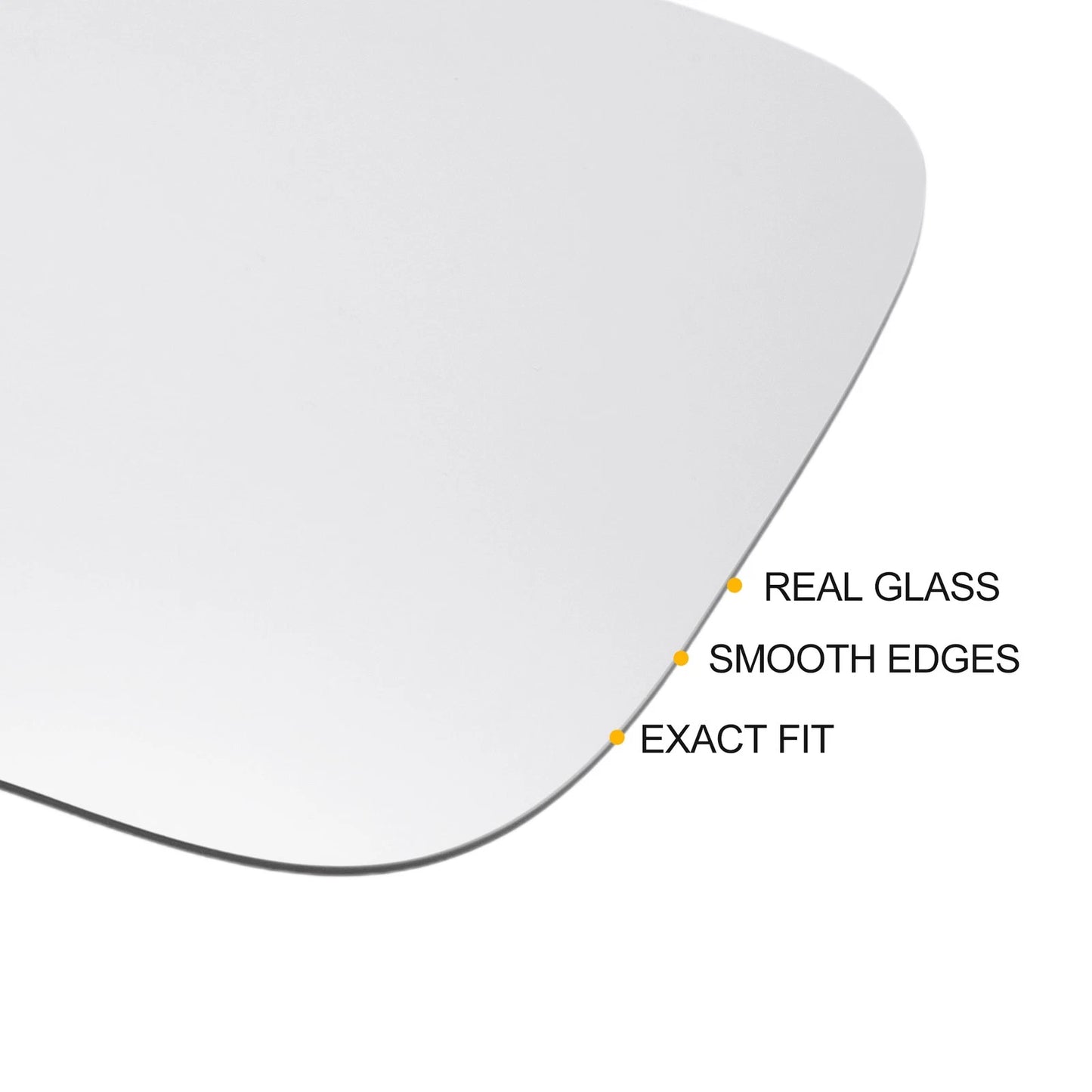 Left Side White Mirror Glass w/ Back Heated for Porsche Macan (2014 - 2018)