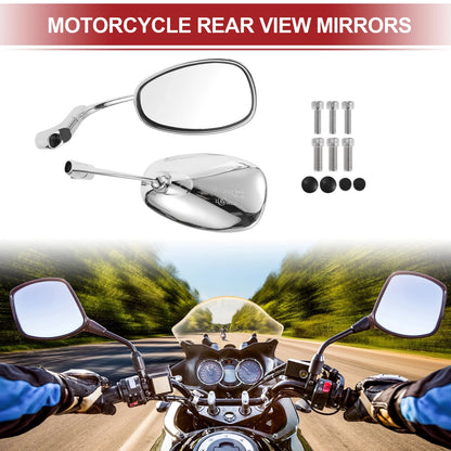 Rear View Mirrors / M8/M10 / Side Rearview Mirror Chrome Silver Tone for M8/M10