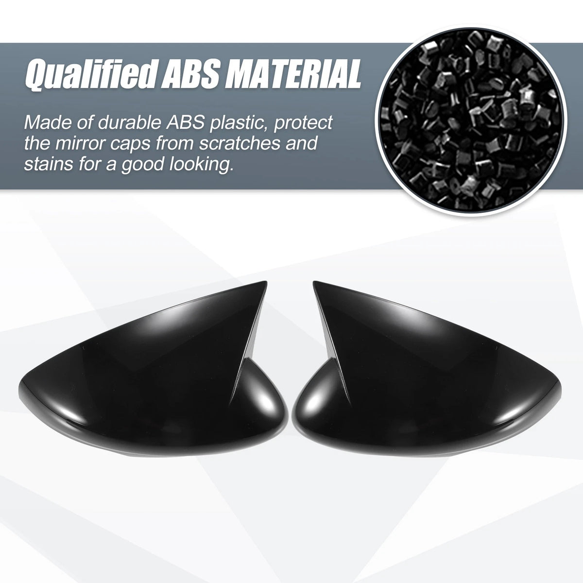 Rearview Mirror Cover Overlay Gloss Black for Ford Mustang GT (2015-2024)
