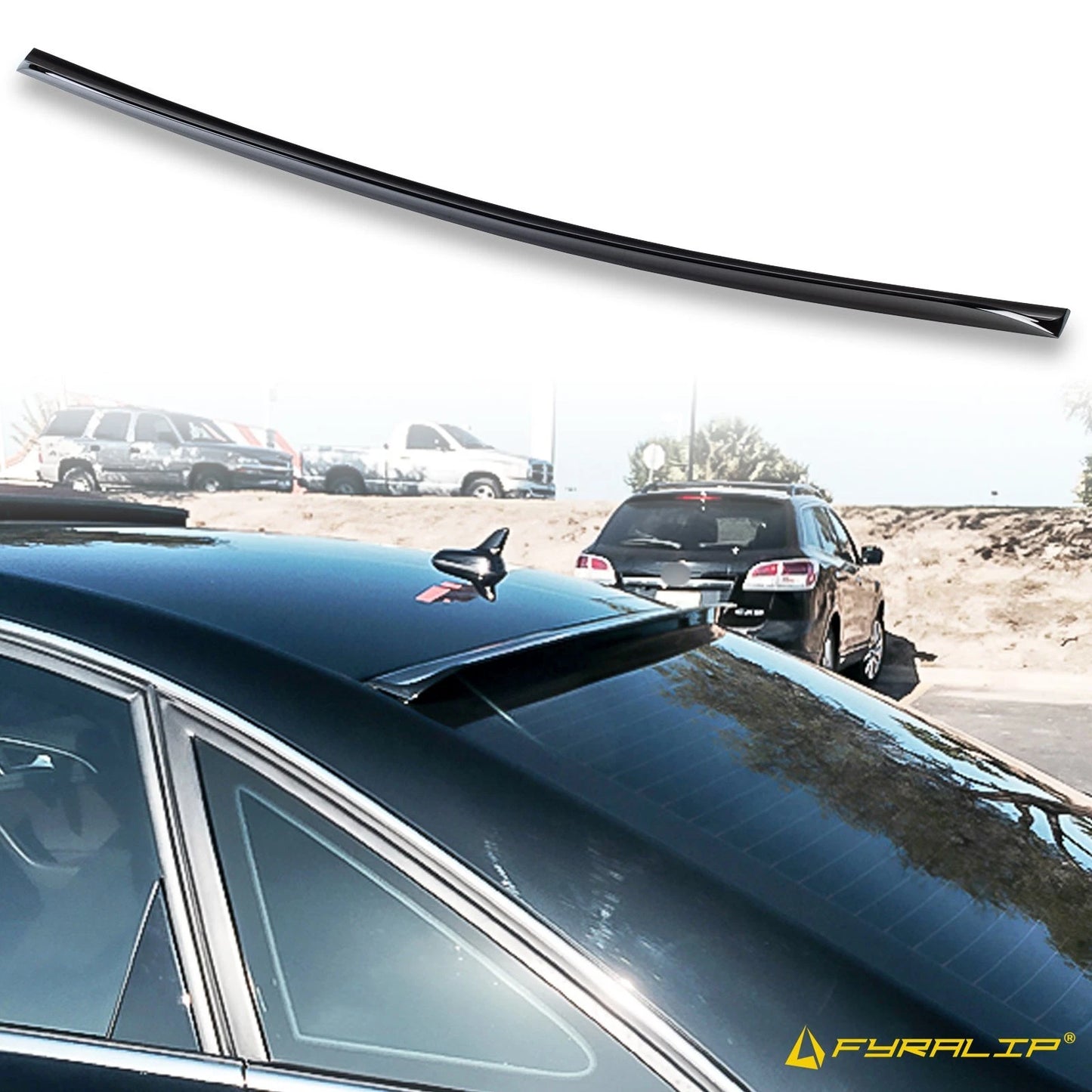 Black Roof Spoiler for Audi A6 C7 (2018)
