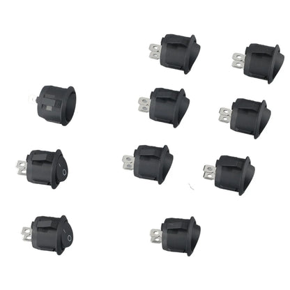 10 Pack 12V Round Rocker Switch ON/OFF for Camper Van/Caravan Motorhome