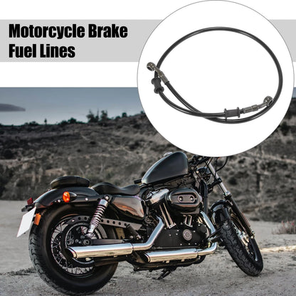 Brake Clutch Oil Hose 90cm 28 Degree Banjo Bend Black for Motorcycle ATV