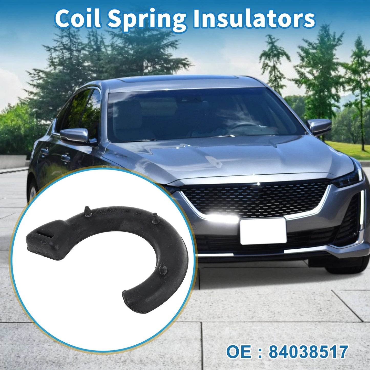 Lower Coil Spring Insulators Rubber 1 Pc for Cadillac CT5 (2020 - 2024)