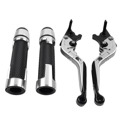 Silver Extendable Brake Clutch Levers & Handlebar Grips for Benelli BN302S