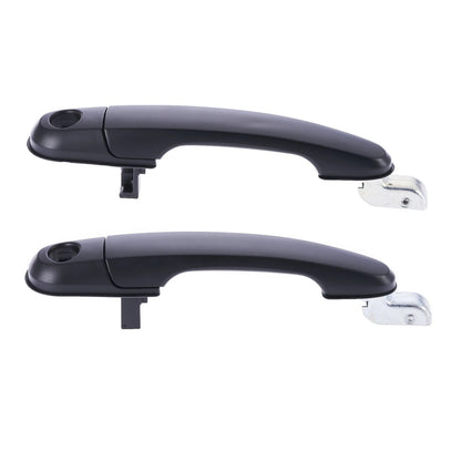 4 x Front Rear Outer Door Handles Black for Hyundai Tucson (2004–2010)