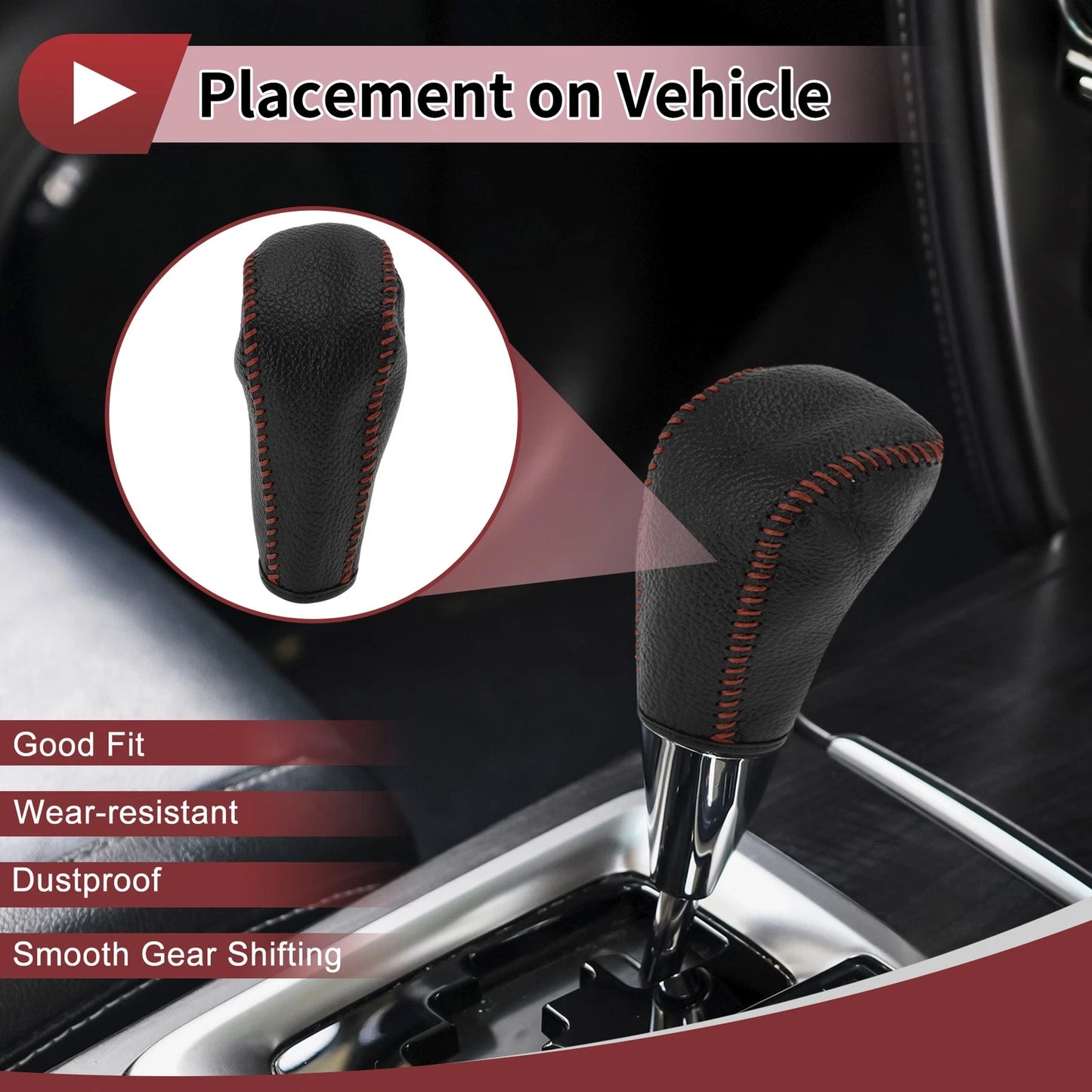 Gear Shift Knob Cover for BMW 3 Series E90 (2004-2012) Black Brown