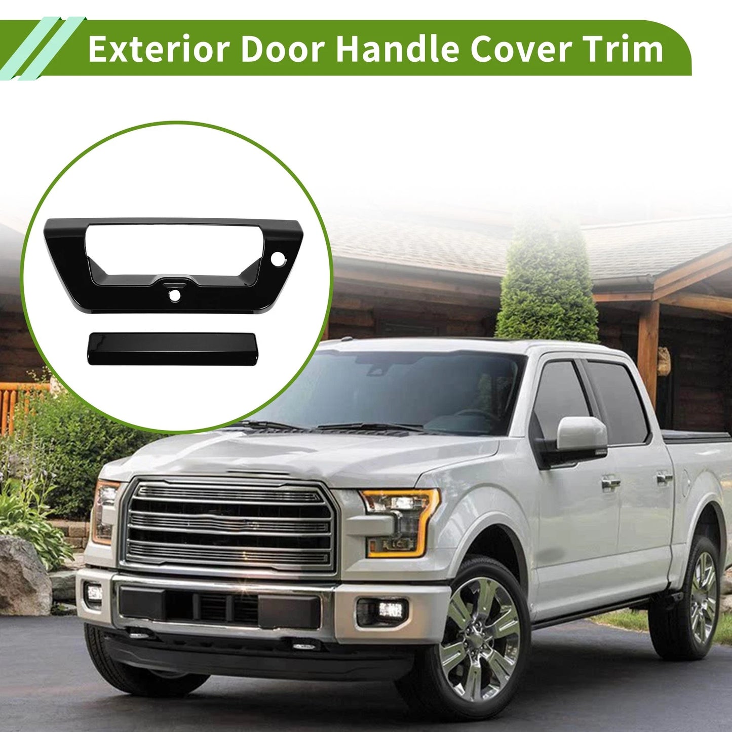 Gloss Black Exterior Trim Tailgate for Ford F150 (2015-2020)