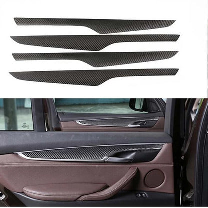 Real Carbon Fiber Interior Door Panel Overlay Cover For BMW X5 2014-2019