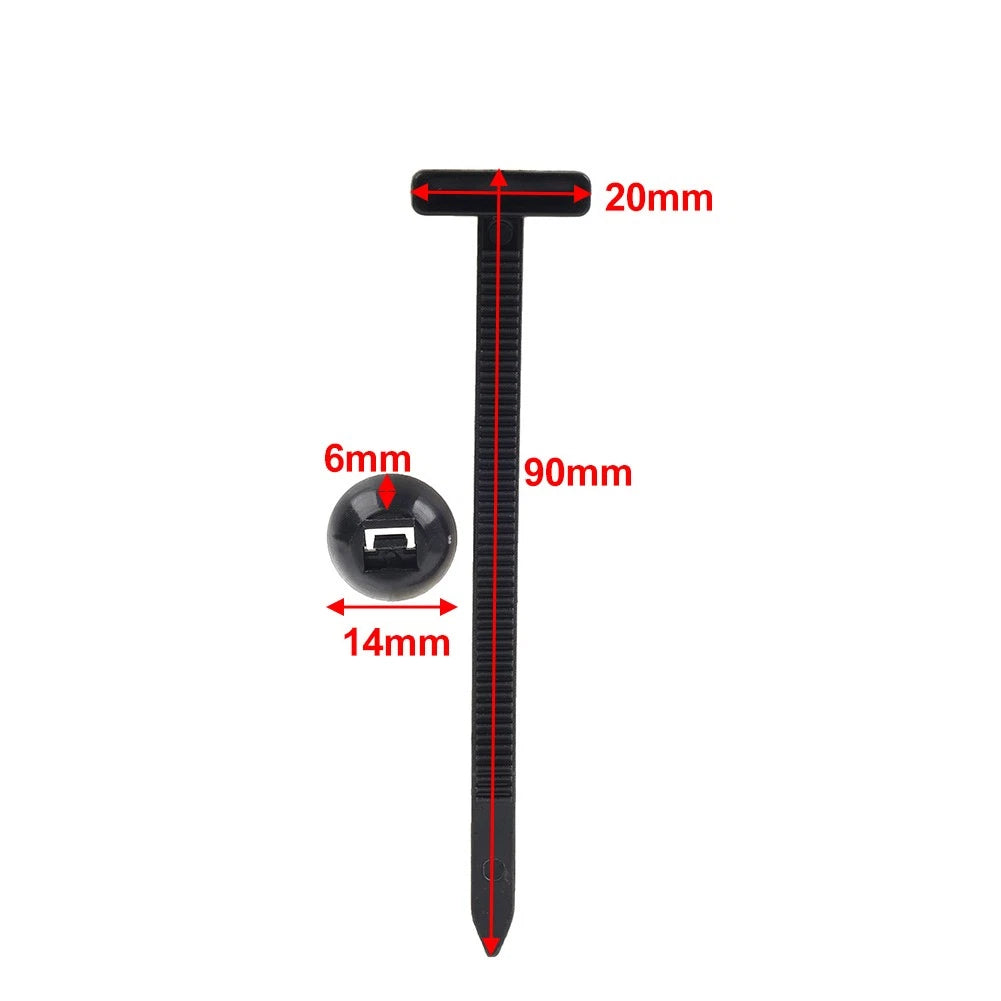 180Pcs Zip Tie Cable Buckle Self-Locking Fasteners for Car Daily Fixing