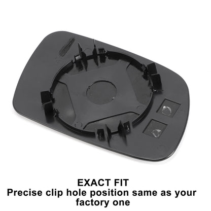 Left Side White Mirror Glass w/ Back for Peugeot 307 (2001-2009)
