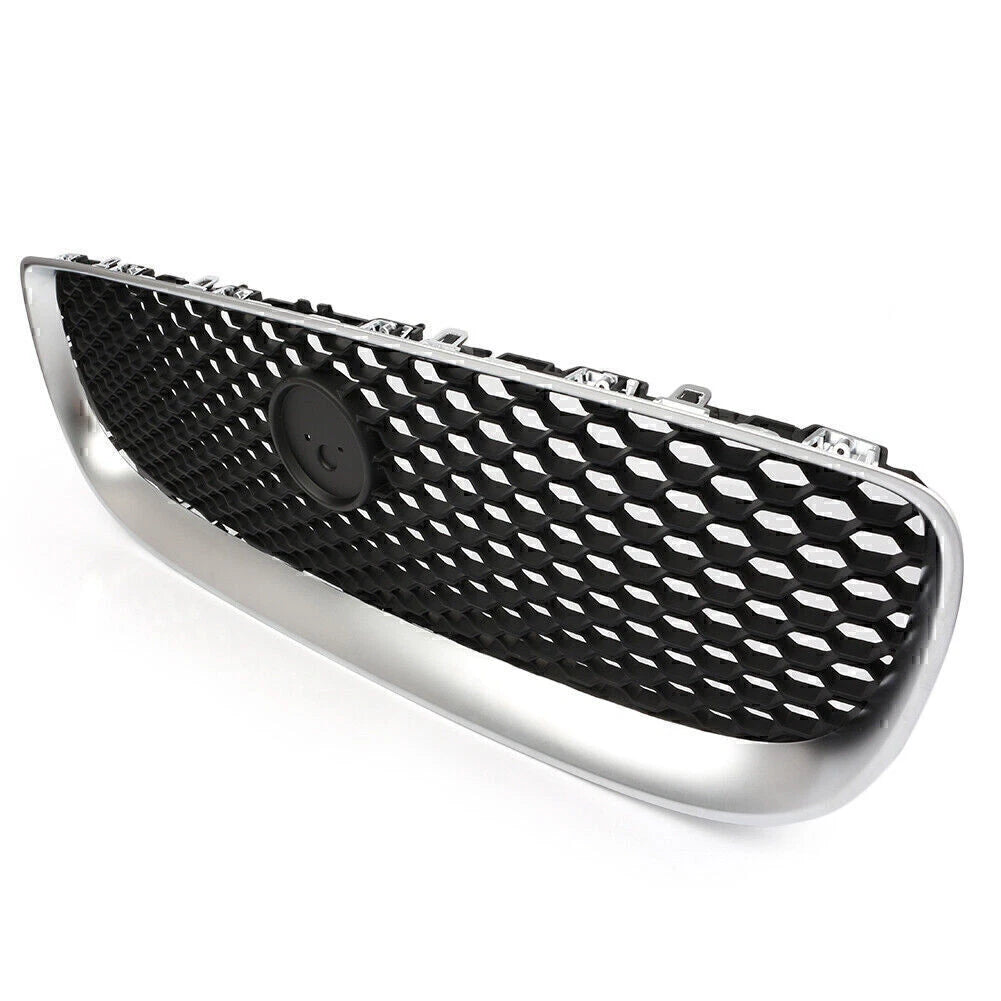 Front Bumper Upper Grille Radiator Grill for Jaguar XE (2015-2018) Black/Silver