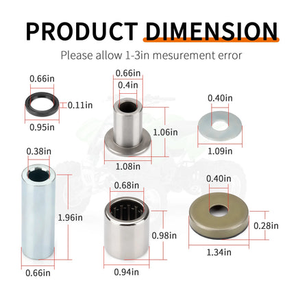 Front Upper & Lower A-Arm Bushing Seals Kit for Kawasaki KFX400 (2003-2006)